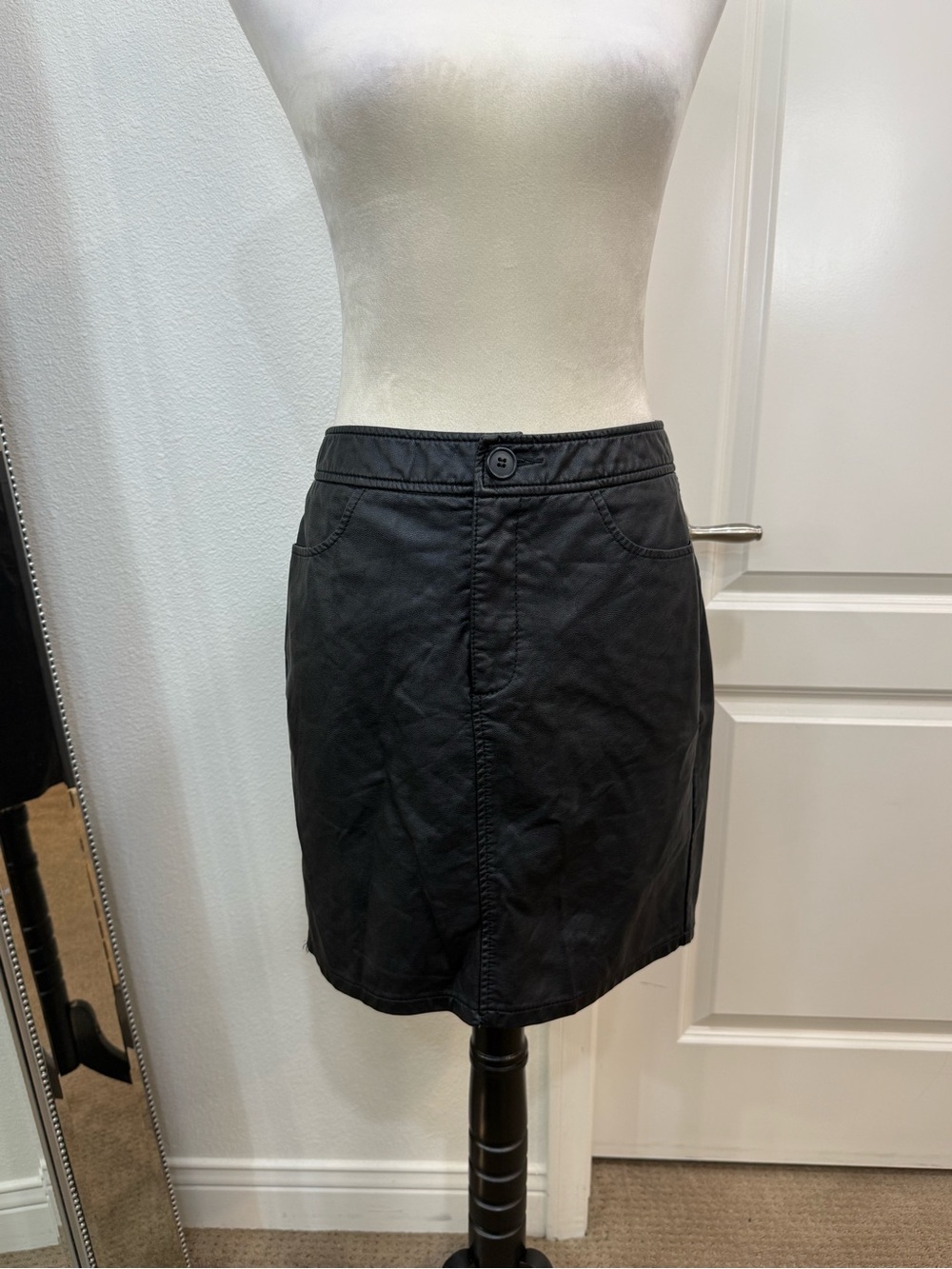 Fifteen Twenty Black Faux Leather Mini Skirt